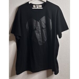 COMME des GARÇONS Play Graphic Print T-Shirt Mens 2XL Big Heart Eyes